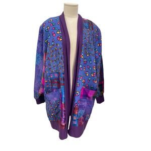 Maggie Shepherd Australia Jacket Topper Patchwork Art To Wear Size Medium